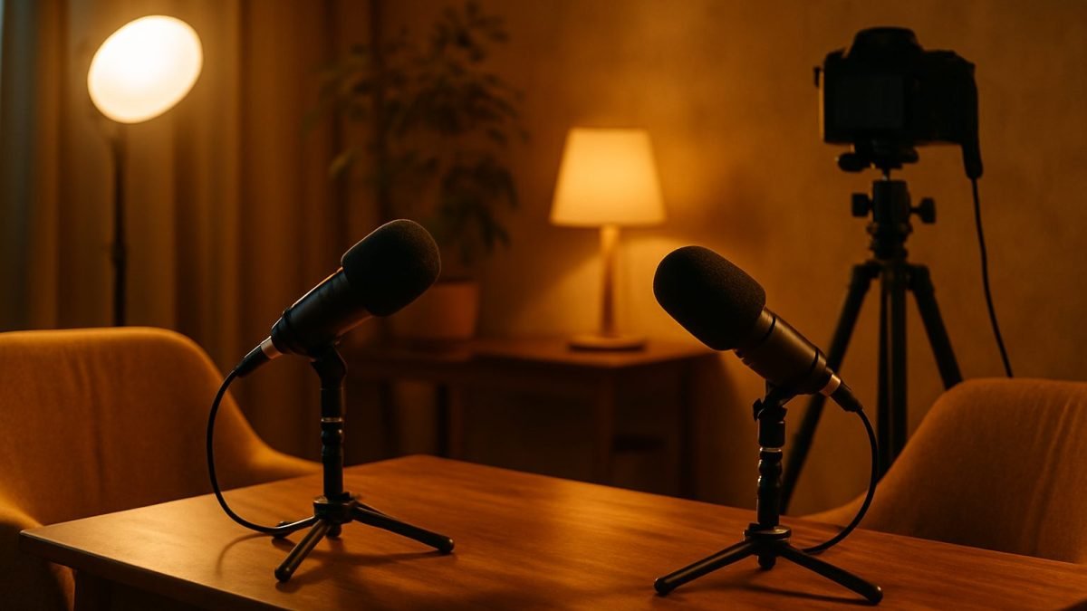 Jaipur ka podcast studio: mic, camera aur lighting ke saath recording room